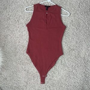Forever 21 mauve rusty pink sleeveless bodysuit Womens US size small